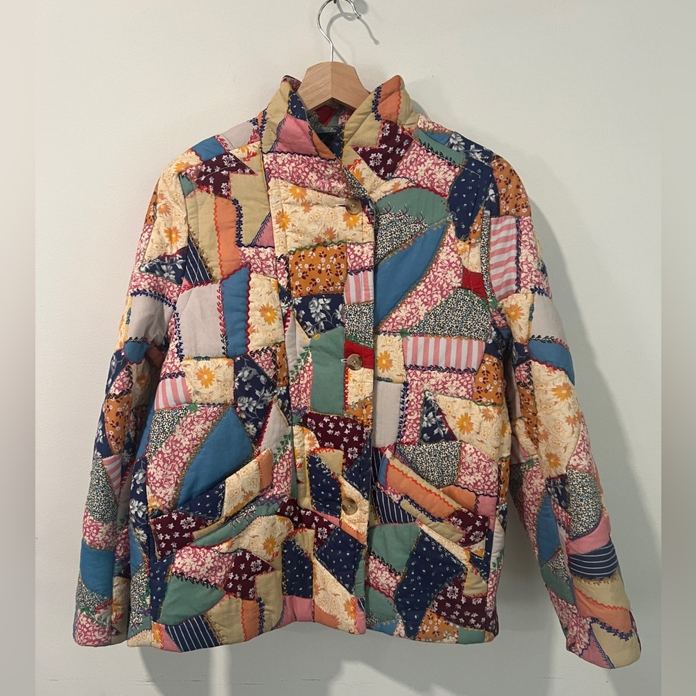 Sezane Multicolor Patchwork Jacket - image 6
